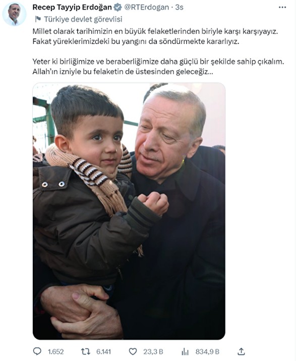 Cumhurbaşkanı Erdoğan'dan Malatya'daki çadır kentte inceleme